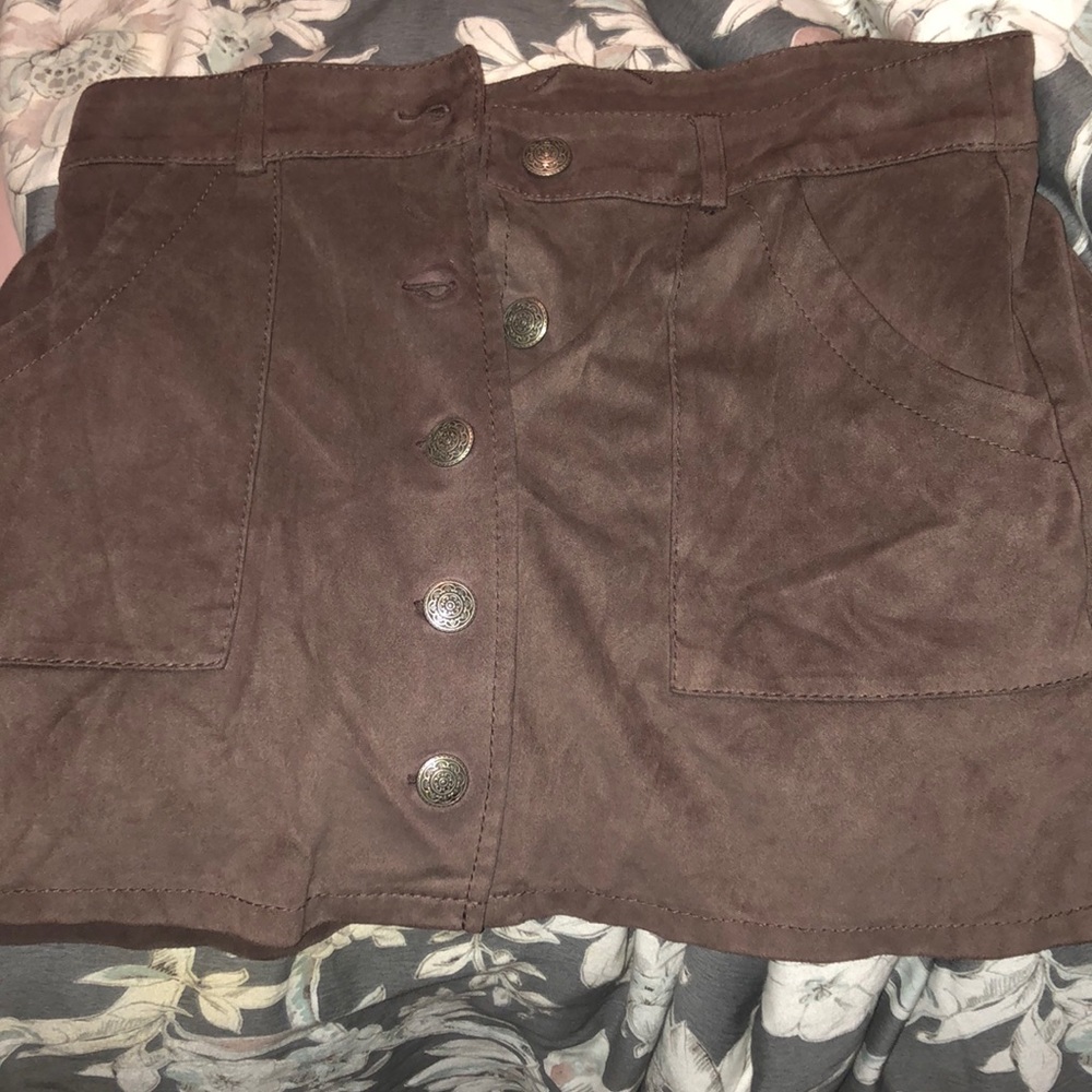 Suede skirt